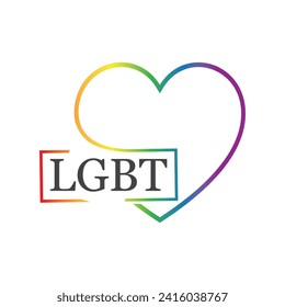 Ilustración de imágenes vectoriales del mes del orgullo feliz LGBT, Derechos humanos y tolerancia LGBT