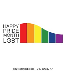 Ilustración de imágenes vectoriales del mes del orgullo feliz LGBT, Derechos humanos y tolerancia LGBT