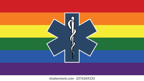 LGBT Healthcare Symbol High Quality Illustration