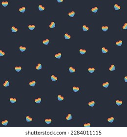 LGBT heart background wallpaper pattern. LGBT web banner pattern. Pattern with rainbow hearts. LGBT web page poster background.
