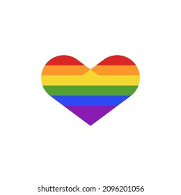 Lgbt Heart in rainbow color, LGBT pride symbol vector illustration