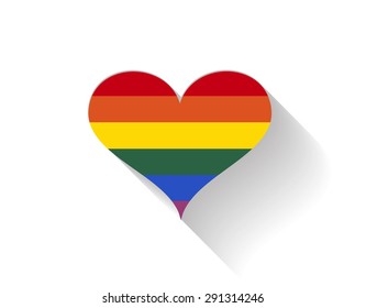 lgbt heart shape love background icon vector 