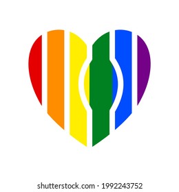 Lgbt heart. Sometimes you just don't notice that what you think to be a pattern are just hidden bars.