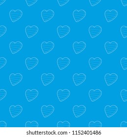LGBT heart symbol pattern vector seamless blue repeat for any use