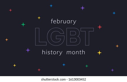 LGBT History Month. Background, Poster, Postcard, Banner Design.