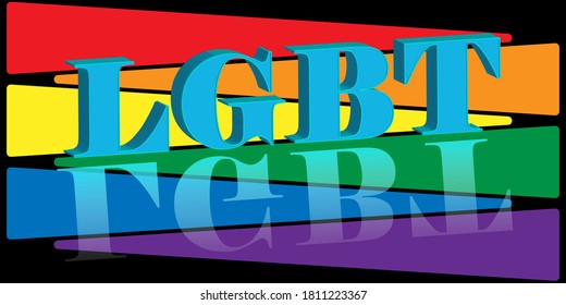 LGBT history month is traditionally celebrated in October. LGBT design for posters, textiles, web banners. All elements are isolated.