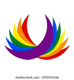 Icono LGBT ilustración de vector de fondo abstarte