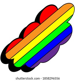 LGBT icon set. Design templates, vector illustrations. colors on the rainbow. Colorful symbols. Gay pride collection. Banner.