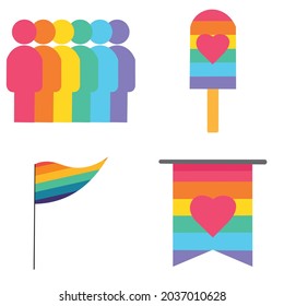 colección vectorial de signo de icono lgbt