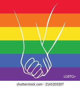 LGBT icon vector illustration, rainbow colour background.