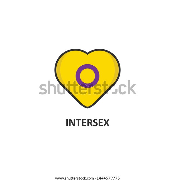 Lgbt Intersex Heart Vector Illustration Eps Stock Vector Royalty Free