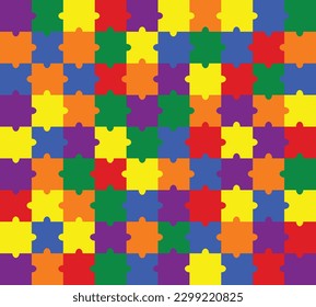 LGBT jigsaw puzzle wallpaper that represents the diversity and connection of people of all groups.