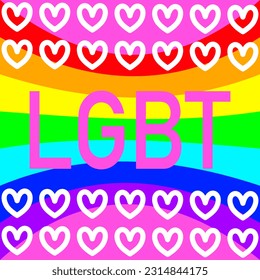 LGBT Lesbian Gay Bisexual Transgender Queer Queer. Vector Illustration