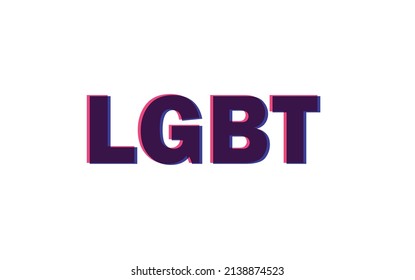 LGBT-Briefe. Retro-Stil. Vektorgrafik.

