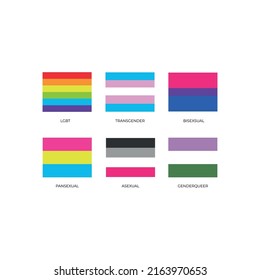 LGBT LGBTQ+ Pride Hearts and Slogans Social Media Post Template. Vector Design Element for LGBT Pride Social Post, Square Banner, Logo