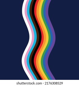 LGBT LGBTQ+ Pride Hearts and Slogans Social Media Post Template. Love is Love, Be Proud, Be Yourself. Hearts in LGBT Flag Colours. Vector Design Element for LGBT Pride Social Post, Square Banner, Logo