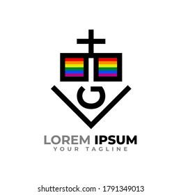 LGBT logo concept. Sign for brand, emblem, label and poster.