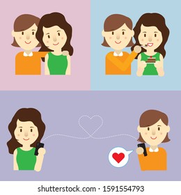 LGBT love activities together. Same gender love.