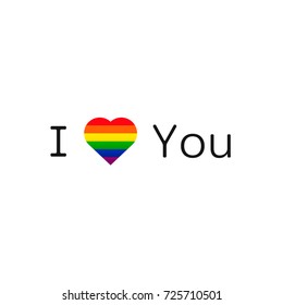 lgbt love  gay pride symbol  vector icon