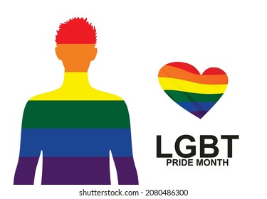 LGBT man silhouette. vector illustration