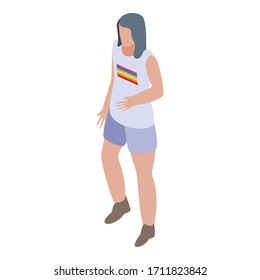 Lgbt marathon icon. Isometric of lgbt marathon vector icon for web design isolated on white background