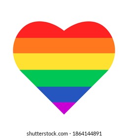 Lgbt Movement Pride Flag Heart Rainbow Stock Vector (Royalty Free ...