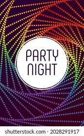 LGBT Night Party. Gay poster template. Bright trendy abstract background with rainbow. Geometric vector illustration