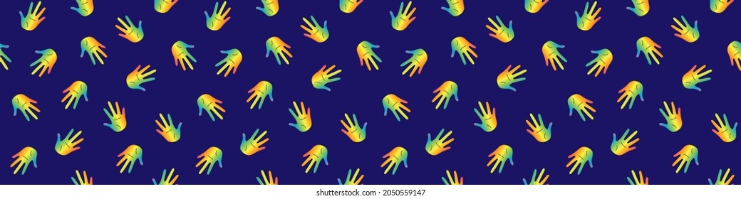 el patrón lgbt no tiene inconvenientes. banner web de lgbt.Patrón sin foco con huellas de arco iris.El patrón sin foco puede ser usado para papel tapiz, fondo de página web, tela, envoltura de regalo,afiche.Patrón de símbolos de la comunidad LGBT