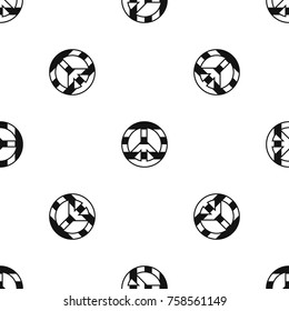 LGBT peace sign pattern repeat seamless in black color for any design. Vector geometric illustration