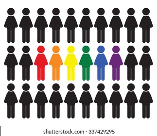 LGBT people vector icon