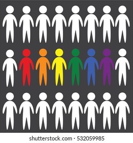 LGBT people vector icon on gray background