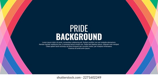 LGBT pride abstract background. Vector background with abstract lines and rainbow colors. Vector Banner Template for Pride Month