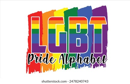 LGBT Pride Alphabet T-Shirt Design