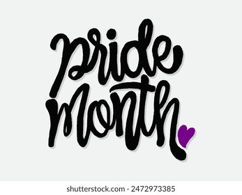 LGBT pride art on white background. template for poster, social network, banner, cards. word PRIDE for poster. LGBTQ love symbol background. Concept design.