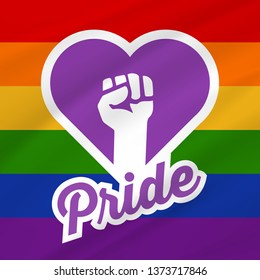 LGBT pride background, rainbow flag texture. Multicolored peace flag movement. Original colors symbol. Horizontal stripes icon. Editable template for web, print - Vector