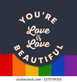 Lgbt Pride Background Rainbow Flag Texture Stock Vector (Royalty Free