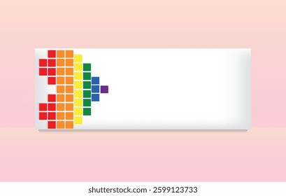 LGBT Pride Banner with Rainbow and Hearts. Love and Equality Concept Editable image.