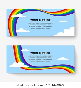 Lgbt pride banners in flat style. Vector