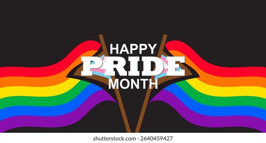 LGBT pride cards, poster, banner, set background. pride month cover with love bear and rainbow colors. Rainbow colored wavy abstract lines. Vector Template for Pride Month, ads promo, post, web,