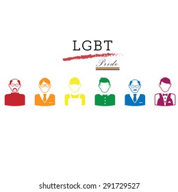 LGBT pride color poster vector