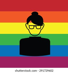 LGBT pride color poster vector