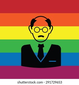 LGBT pride color poster vector
