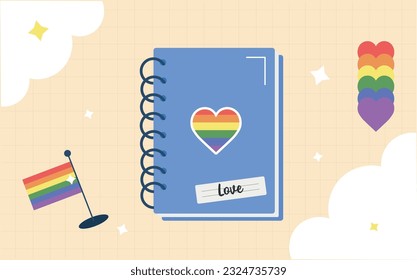 Vektorbild mit lgbt-Stolz