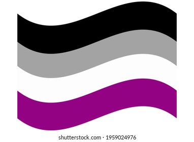 LGBT pride flag, Asexual PRIDE. Multicolored peace flag movement. Original colors symbol.
