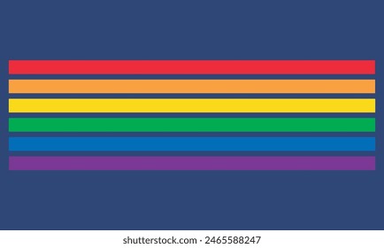 LGBT pride flag background on dark blue background.