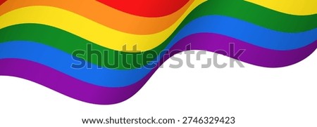 LGBT pride flag background, rainbow waving flag border