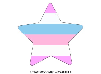 LGBT pride flag, Bigender PRIDE. Multicolored peace flag movement. Original colors symbol. Star shaped