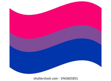 Bandera del orgullo LGBT, ORGULLO bisexual. Movimiento de bandera de la paz multicolor. Símbolo de color original.