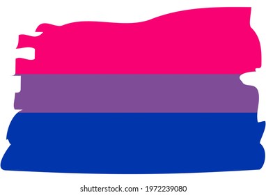 LGBT pride flag, Bisexual PRIDE. Multicolored peace flag movement. Original colors symbol.