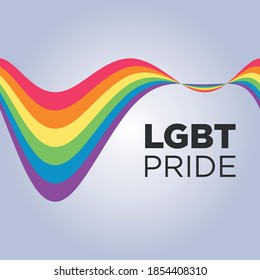 LGBT pride flag. The colors of the gay and lesbian community. Rainbow flag ribbon.